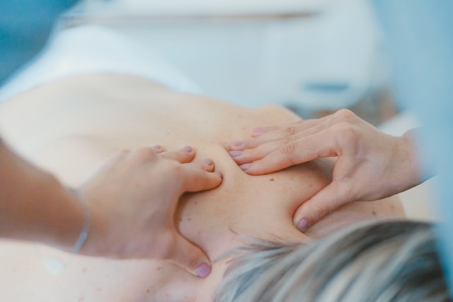 person receiving a massage